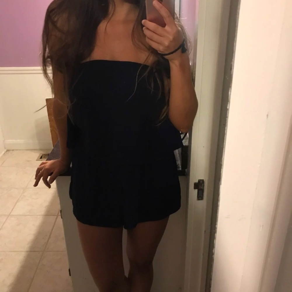 ❌sold❌ Simple navy blue romper